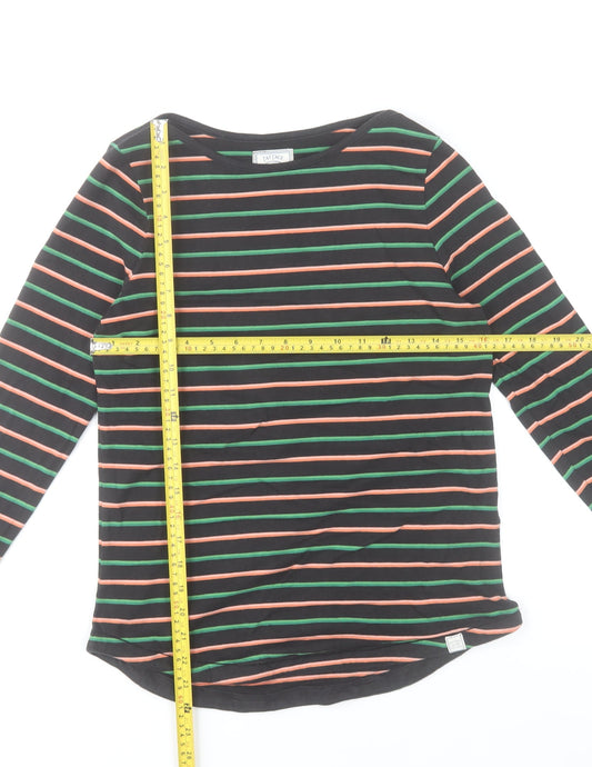 Fat Face Women's Multicoloured Striped Cotton Long Sleeve Top Size 8