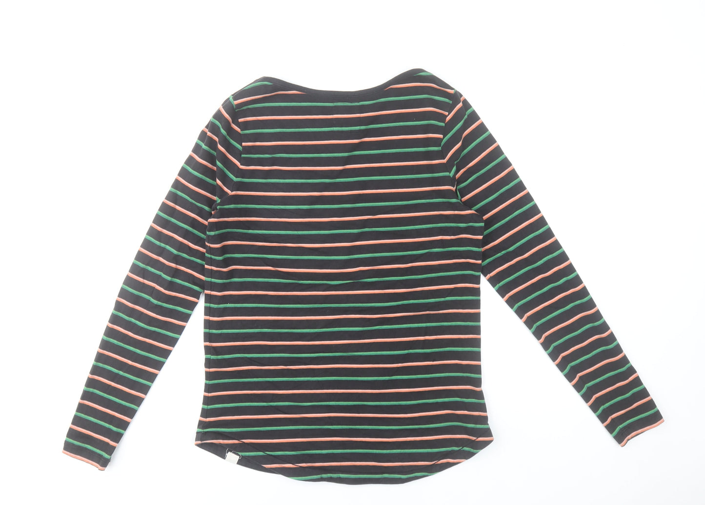Fat Face Women's Multicoloured Striped Cotton Long Sleeve Top Size 8