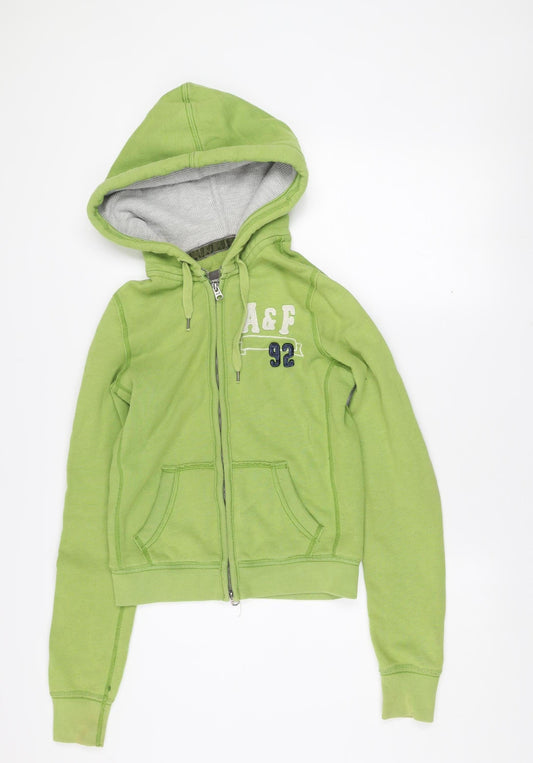 Abercrombie & Fitch Women’s Green Hooded Zip Jacket Size S