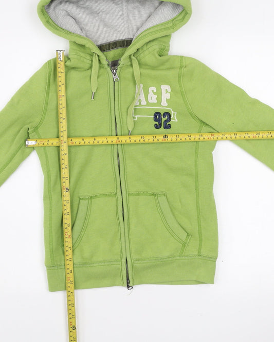 Abercrombie & Fitch Women’s Green Hooded Zip Jacket Size S