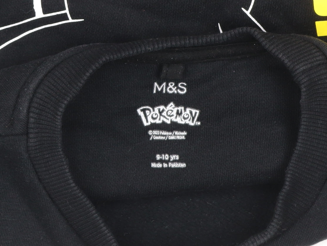 Additional view of Marks & Spencer boys’ black pokemon pikachu pullover sweatshirt 9-10 years
