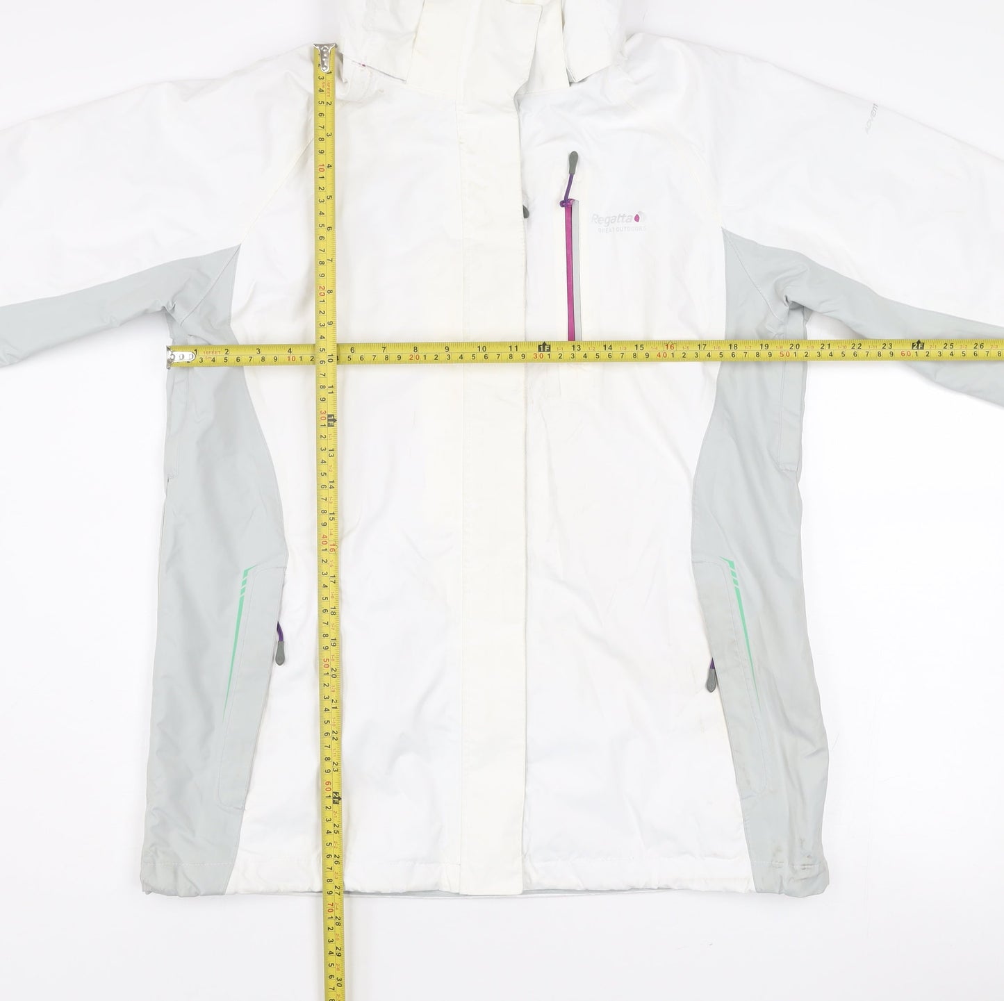 Regatta Women’s White Waterproof Hooded Rain Coat Jacket UK 14