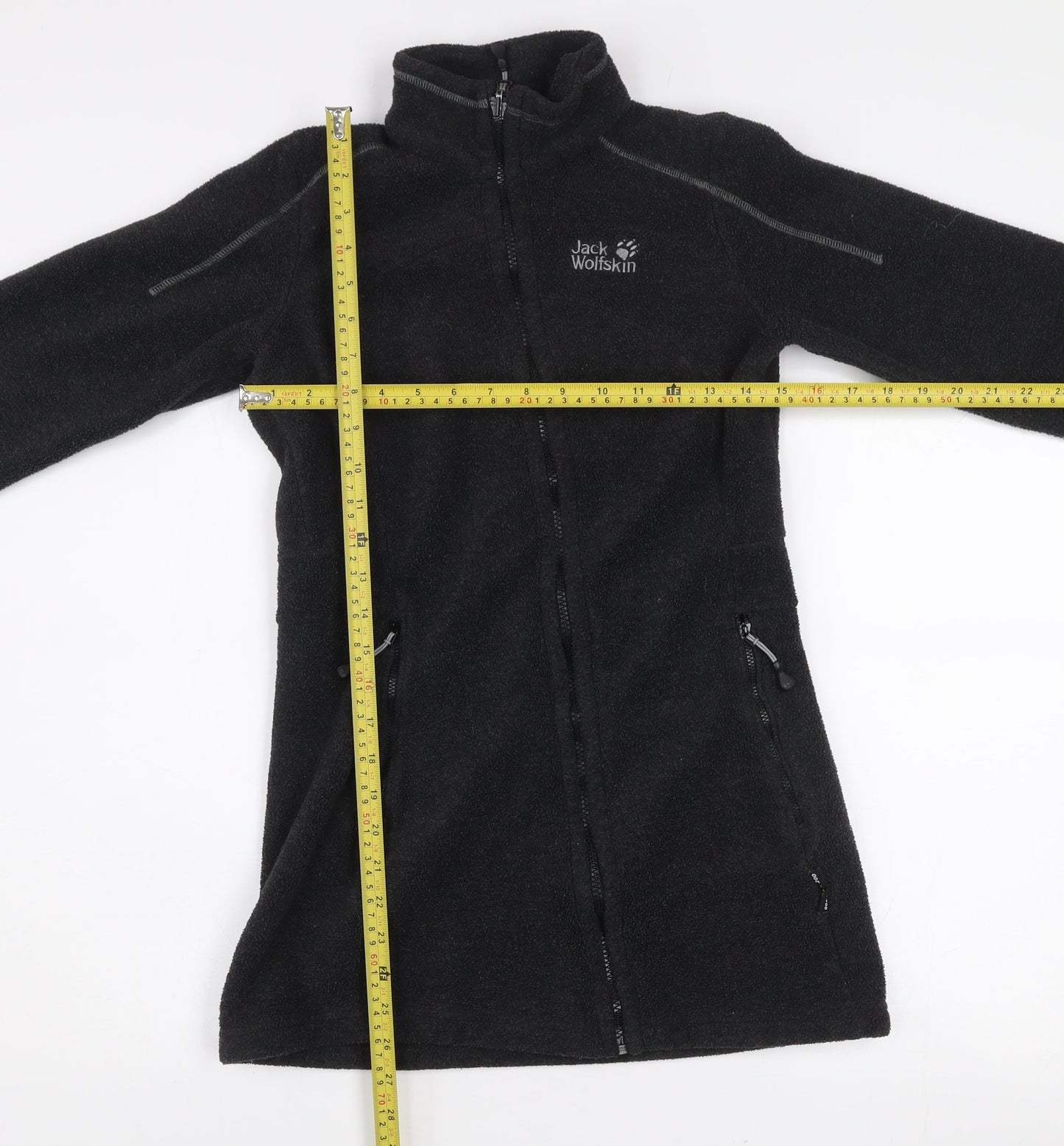Jack Wolfskin Women's Black Fleece Mid-Length Outdoor Jacket Size 8