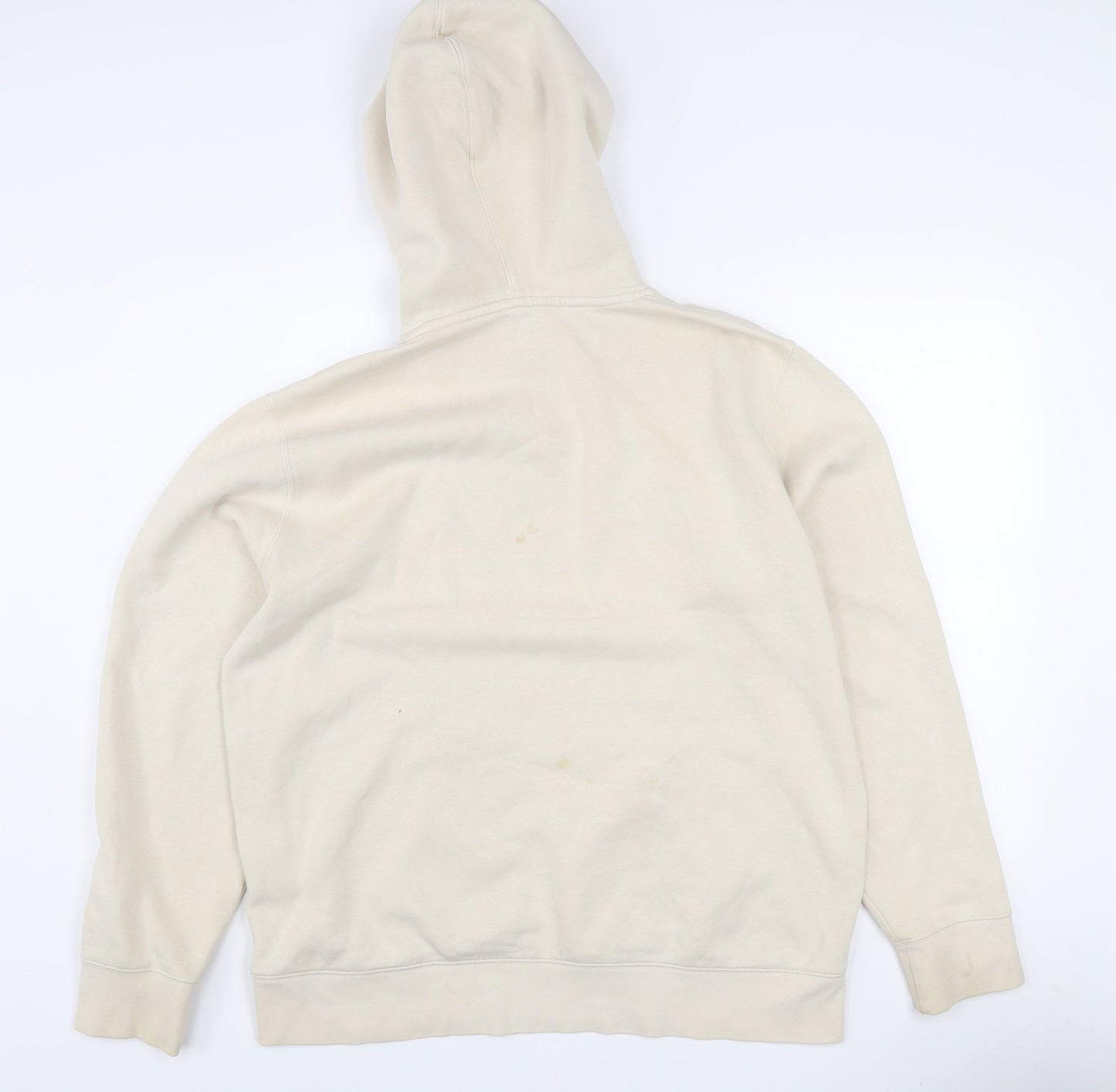 Levi's Women Beige Logo Hoodie L Cotton Blend Pullover