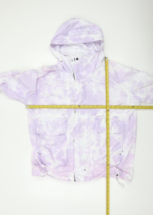 Nike Women's Purple Tie-Dye Hooded Windbreaker Jacket Size L