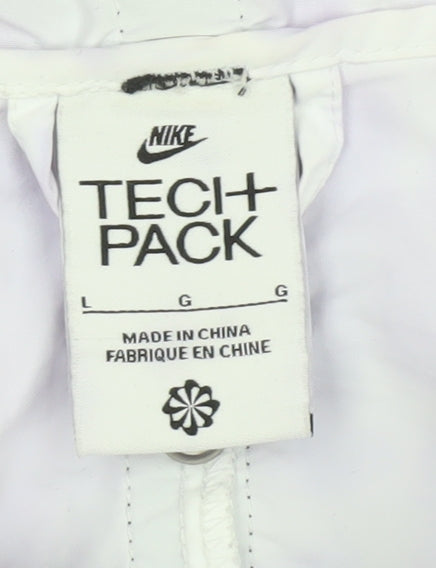 Nike Women's Purple Tie-Dye Hooded Windbreaker Jacket Size L