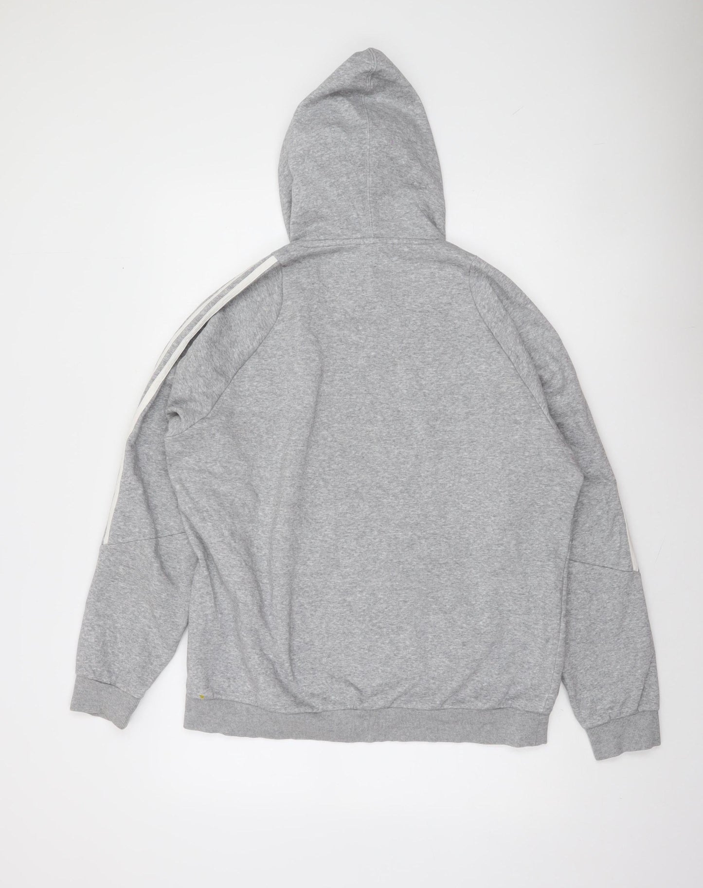 adidas Men’s Grey Pullover Hoodie Size M Sports Fleece Sweatshirt