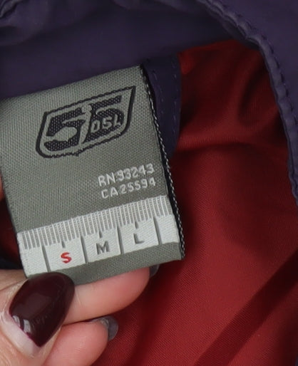 Diesel Womens Purple Cotton Bomber Jacket S Casual Zip Style