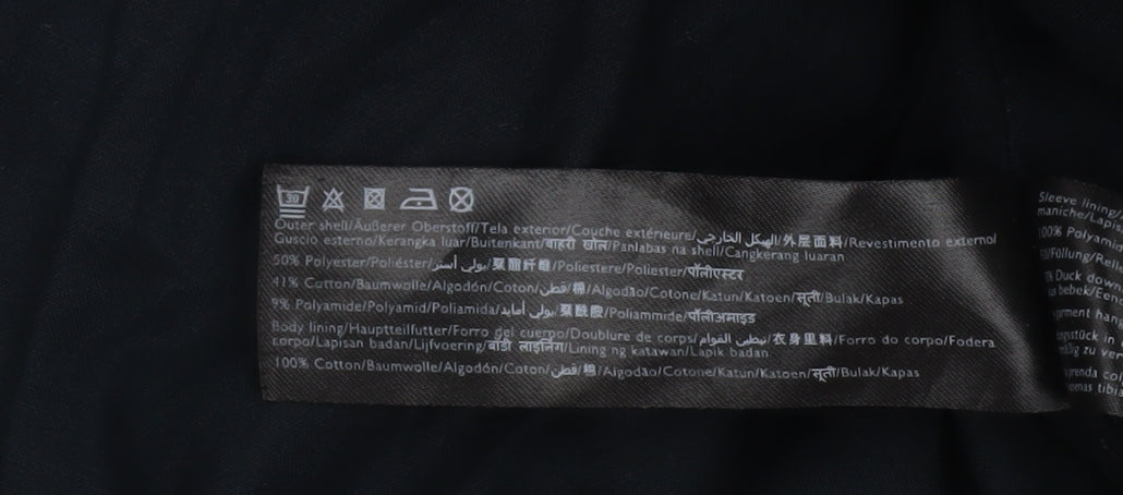 Jack Wills Men's Black Hooded Puffer Jacket Size M Winter Coat