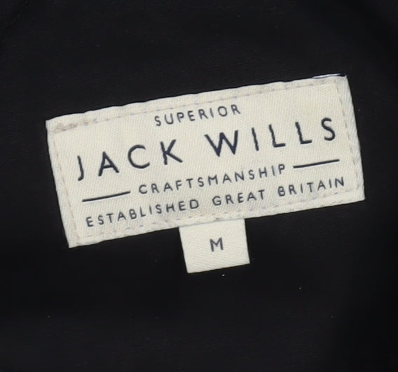 Jack Wills Men's Black Hooded Puffer Jacket Size M Winter Coat