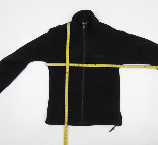 North Ridge Women Black Fleece Full Zip Jacket Size 12