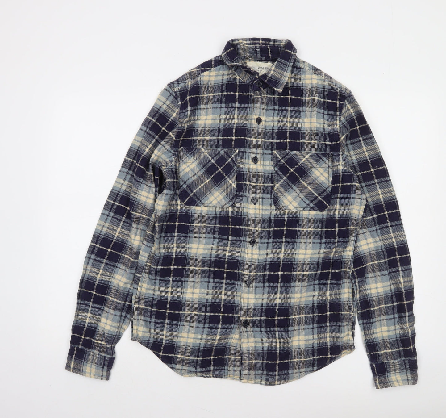Ralph Lauren Denim & Supply Men's Navy Checked Flannel Shirt S