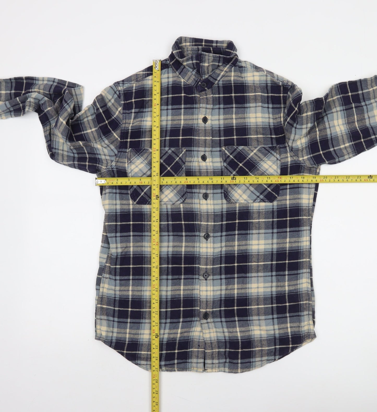 Ralph Lauren Denim & Supply Men's Navy Checked Flannel Shirt S