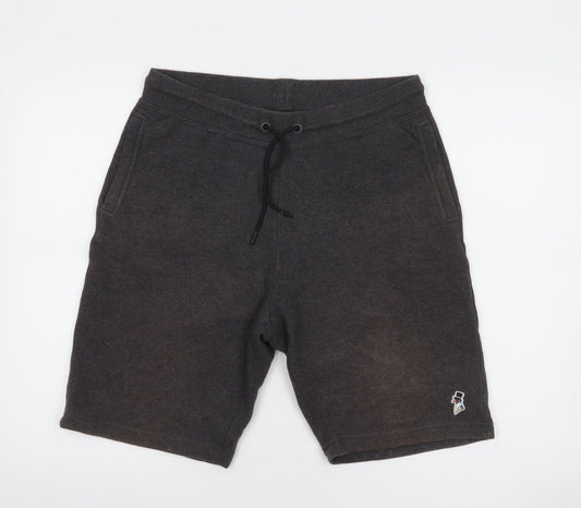 Jack Wills Men's Grey Sweat Shorts M Elastic Waist Casual