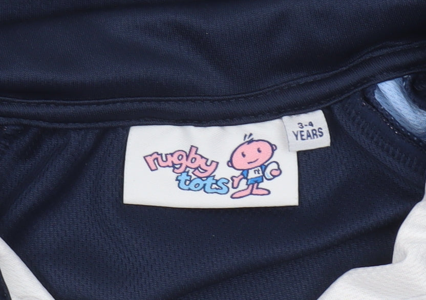 Additional view of Scimitar Rugby Tots boys’ blue polo shirt 3-4 years sportswear