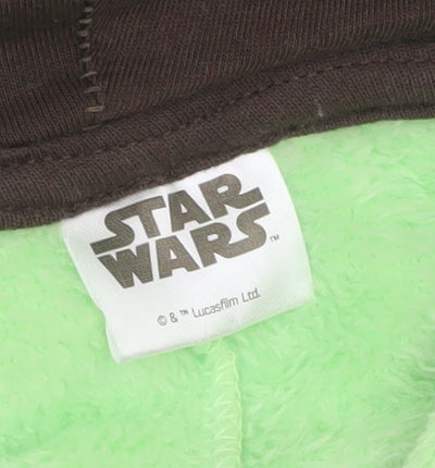 Additional view of Star Wars Women’s Green Fleece Onesie S The Child Hooded Zip Up
