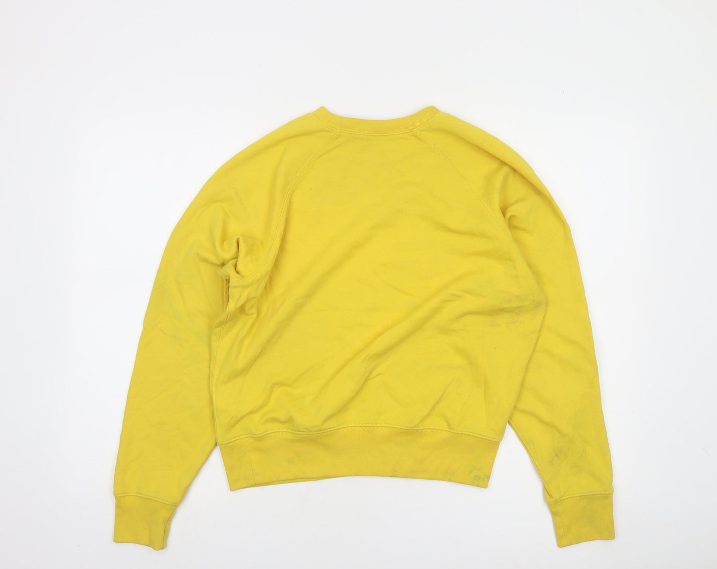 Polo Ralph Lauren Womens Yellow Cotton Blend Crew Neck Sweatshirt Size S