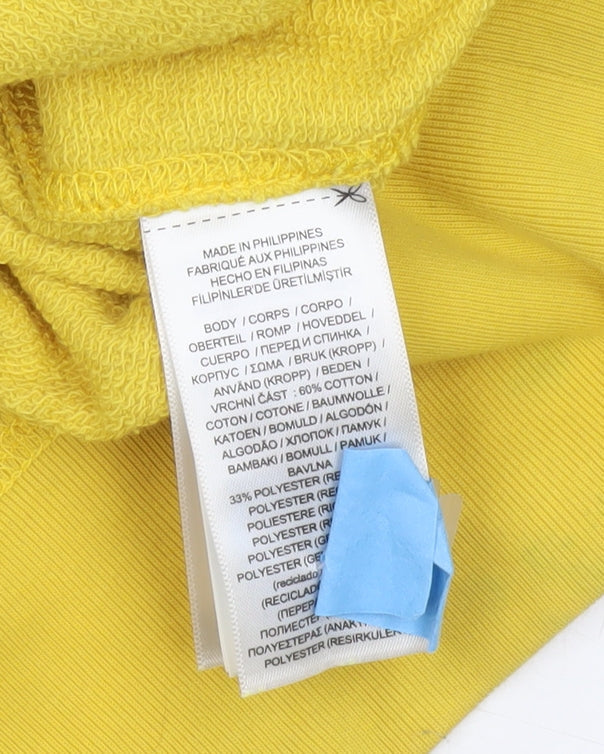 Polo Ralph Lauren Womens Yellow Cotton Blend Crew Neck Sweatshirt Size S