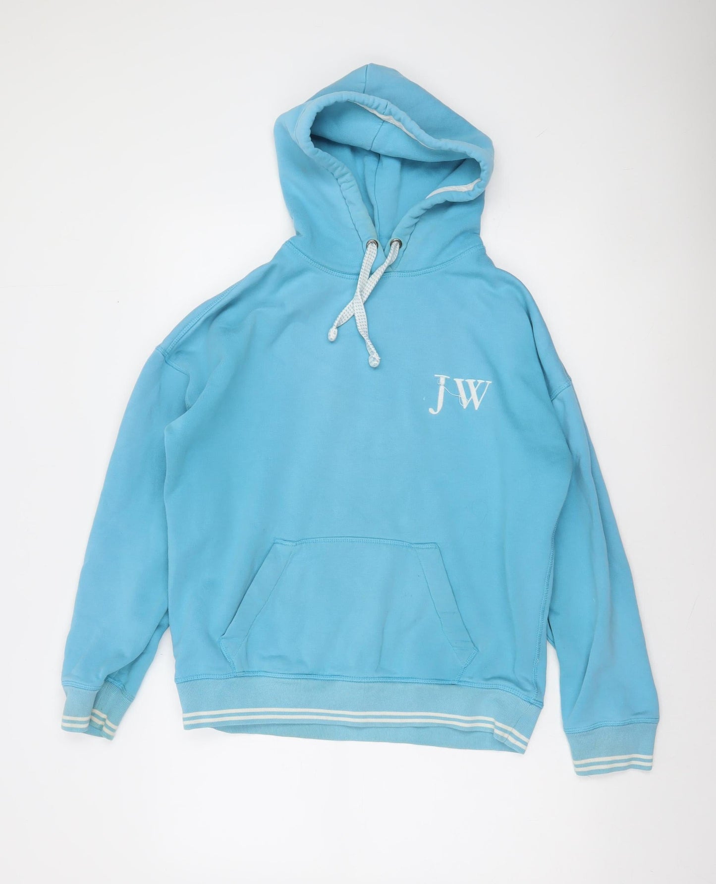 Jack Wills Women Blue UK 8 Pullover Hoodie with Logo Print