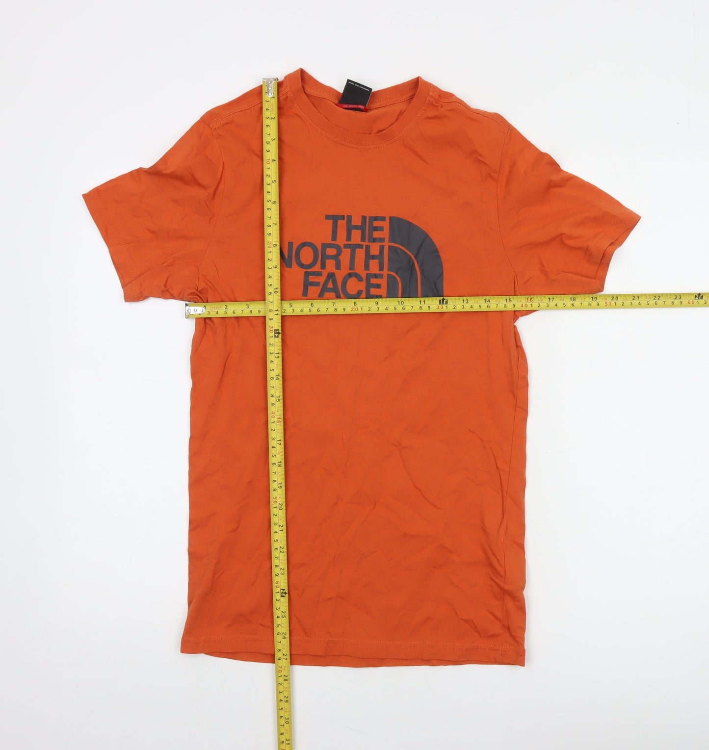 The North Face Men’s Orange XS Cotton Graphic Logo T-Shirt Outdoor