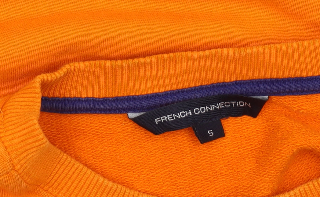 Additional view of French Connection Women's Orange Cotton Pullover Sweatshirt, size S
