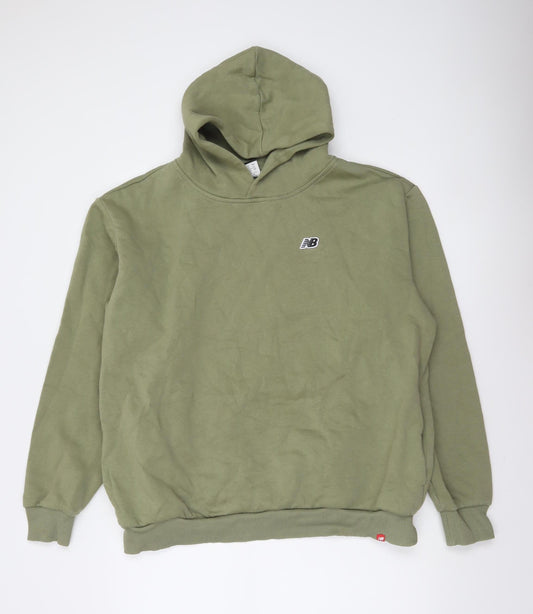 New Balance Men's Green Pullover Hoodie Size M Fleece Lined