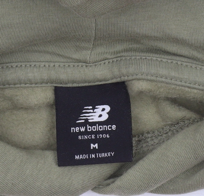 New Balance Men's Green Pullover Hoodie Size M Fleece Lined