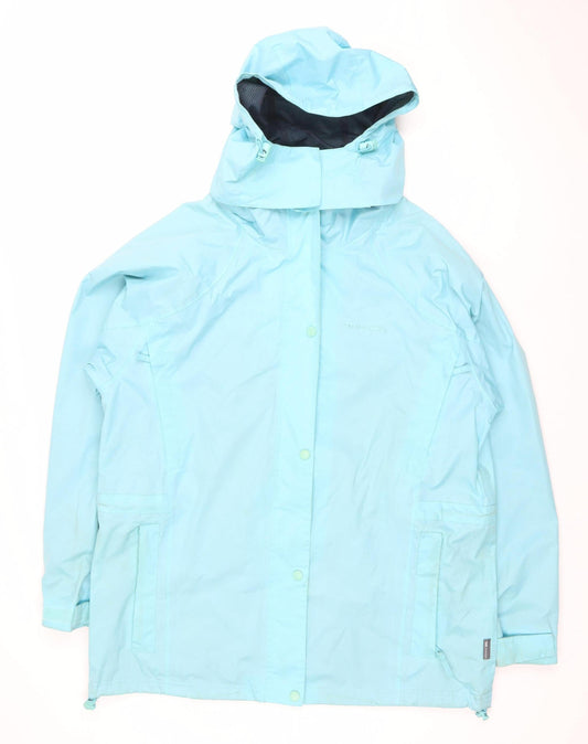 Trespass Women's Blue XL Waterproof Hooded Rain Coat Jacket