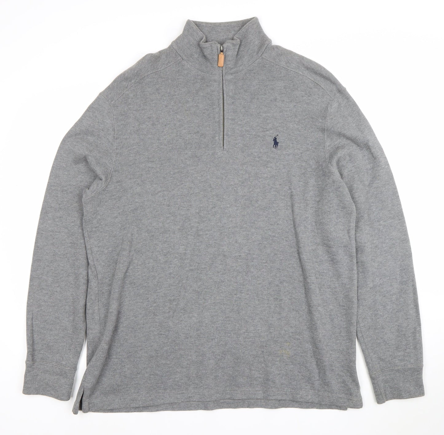 Polo Ralph Lauren Men's Grey L 1/2 Zip Cotton Sweatshirt