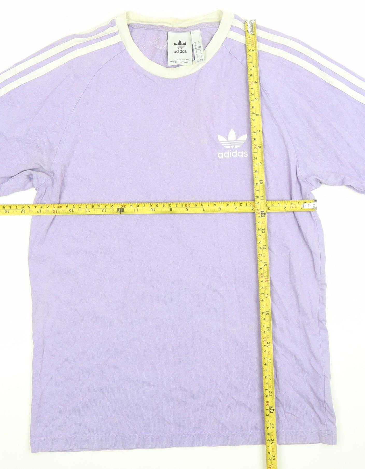 Adidas Men's Purple Trefoil Short Sleeve Cotton T-Shirt Size S