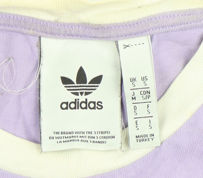 Adidas Men's Purple Trefoil Short Sleeve Cotton T-Shirt Size S