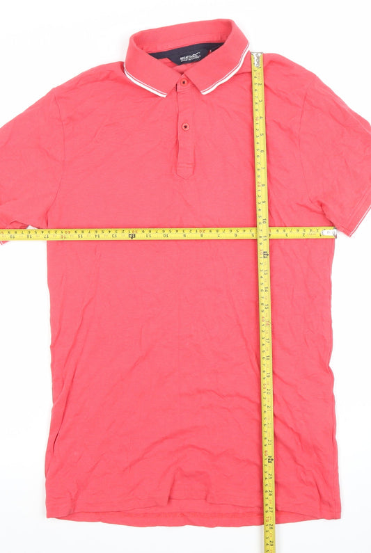 Regatta Men's Red Cotton Polo Shirt M Short Sleeve Outdoor Casual