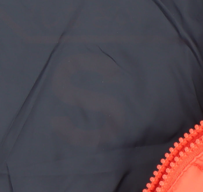 Superdry Womens Red Puffer Jacket Hooded Faux Fur Trim S