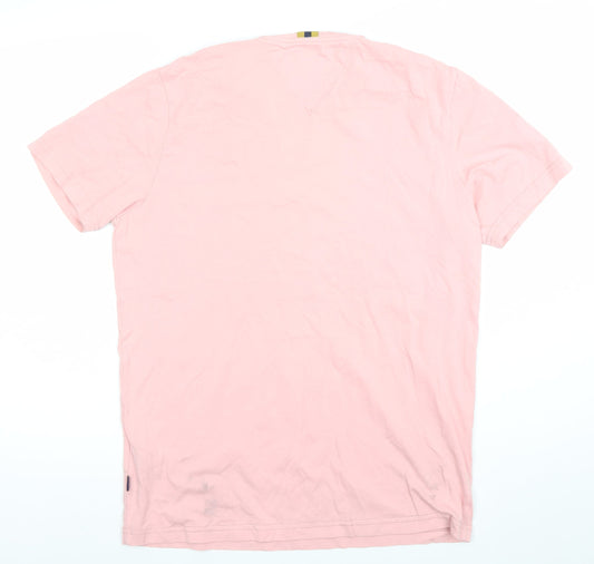 XV Kings Men’s Pink Cotton Crew Neck Short Sleeve T-Shirt Size L