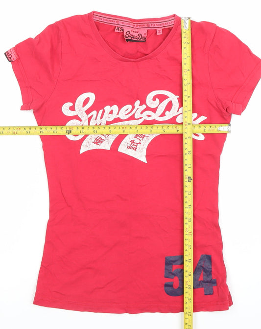 Superdry Womens Red XS Vintage Graphic T-Shirt