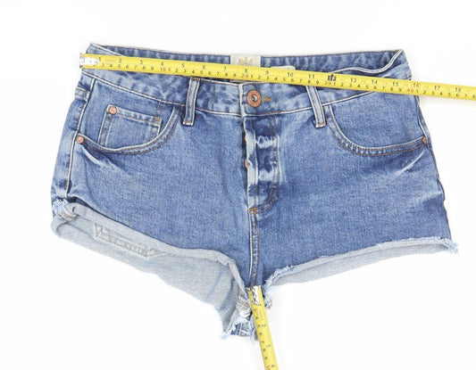 River Island Women’s Blue Denim Cut-Off Shorts Size 12