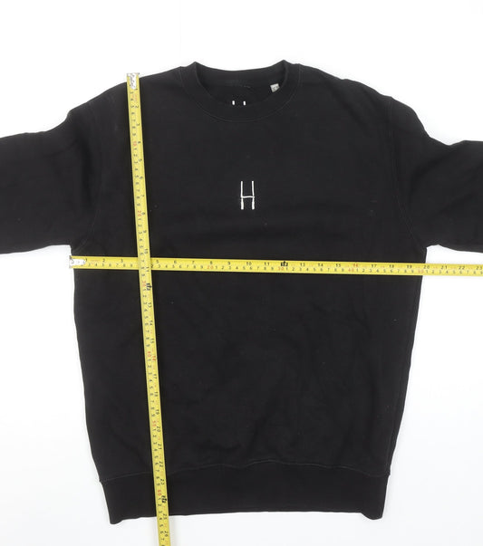 LooseHeadz Men’s Black Small Crew Neck Pullover Sweatshirt
