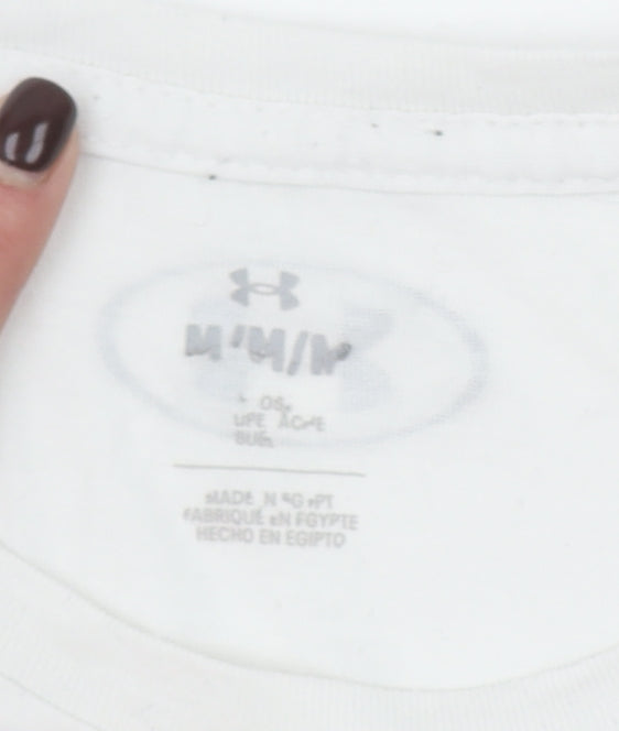 Under Armour Men's White M Sports Graphic Crew Neck T-Shirt