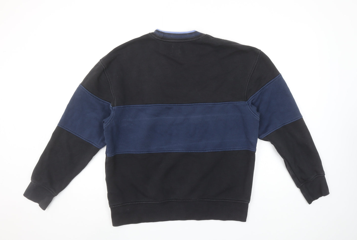 Levi's Men's Blue Colour Block Crew Neck Relaxed Fit Sweatshirt S