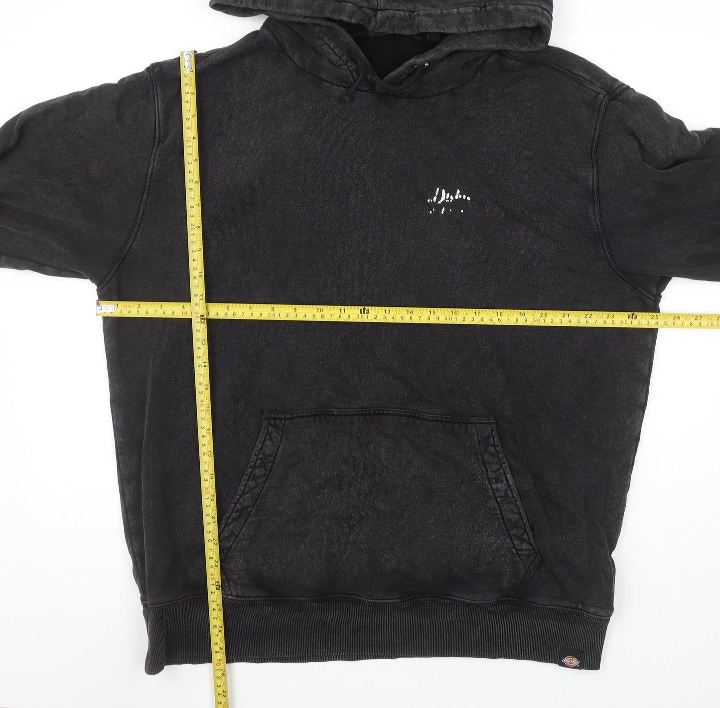 Dickies Men’s Black XL Pullover Hoodie with Rhinestone Logo