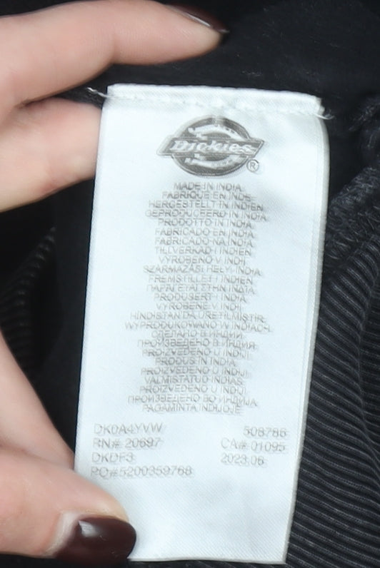 Dickies Men’s Black XL Pullover Hoodie with Rhinestone Logo