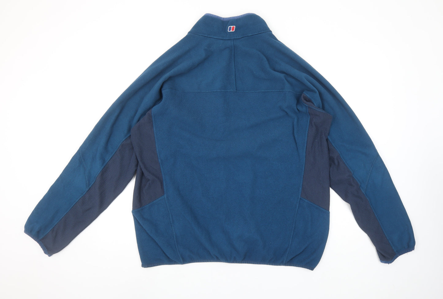 Berghaus Men Blue XL Fleece 1/4 Zip Pullover Sweatshirt Outdoor