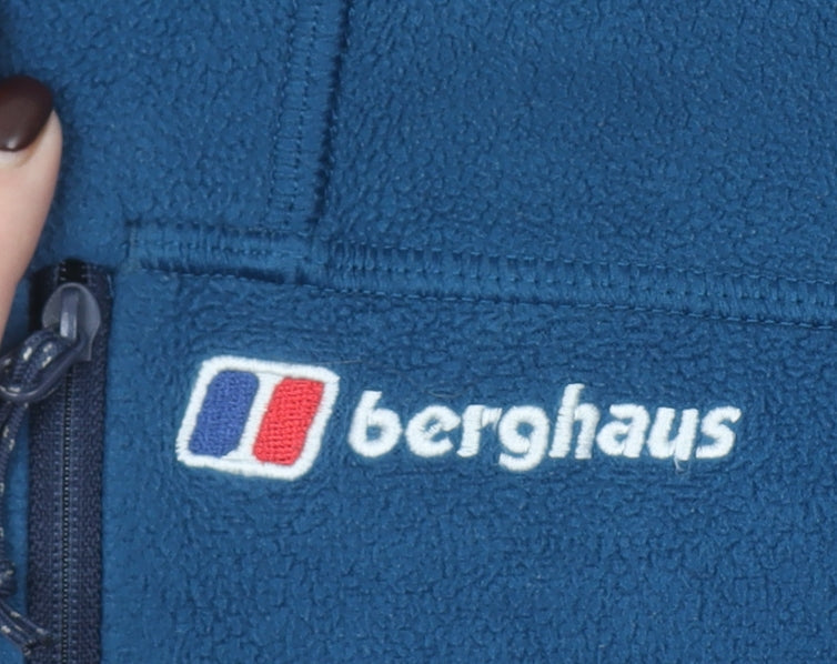 Berghaus Men Blue XL Fleece 1/4 Zip Pullover Sweatshirt Outdoor