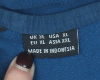 Berghaus Men Blue XL Fleece 1/4 Zip Pullover Sweatshirt Outdoor