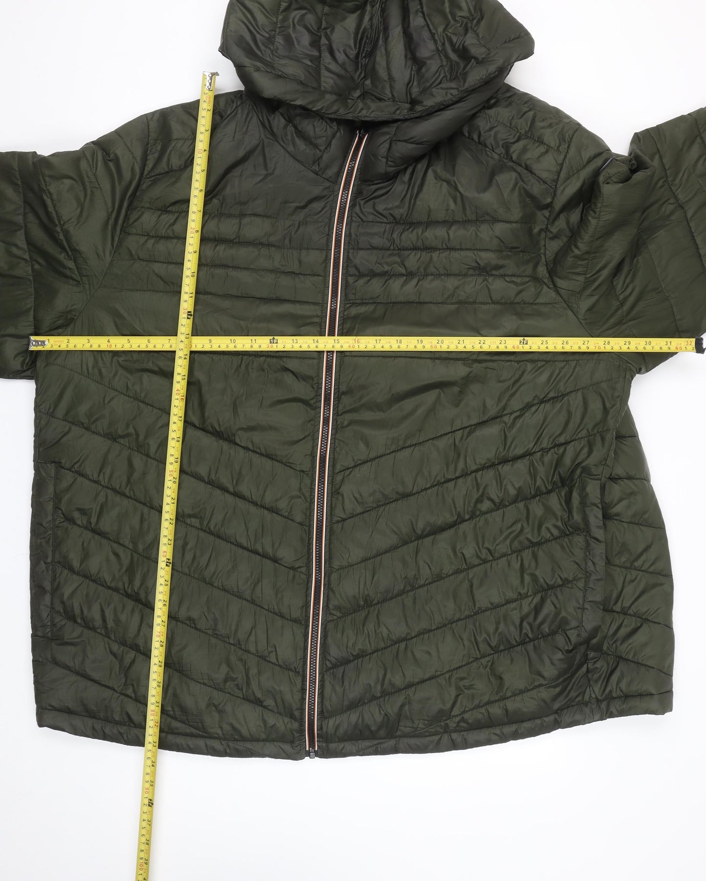 Jack & Jones Men's Green 4XL Hooded Puffer Jacket