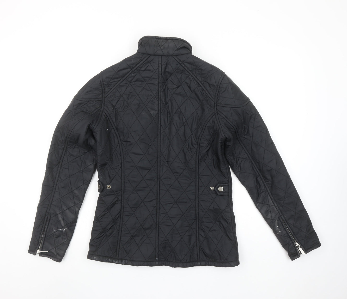 Barbour International Women's Black Quilted Mid-Length Jacket UK 8