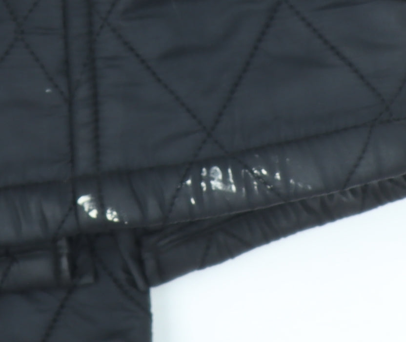 Barbour International Women's Black Quilted Mid-Length Jacket UK 8