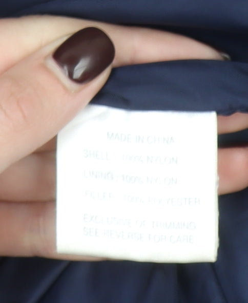 Puma Men’s Blue XL Puffer Jacket Winter Nylon Full Zip Logo Coat