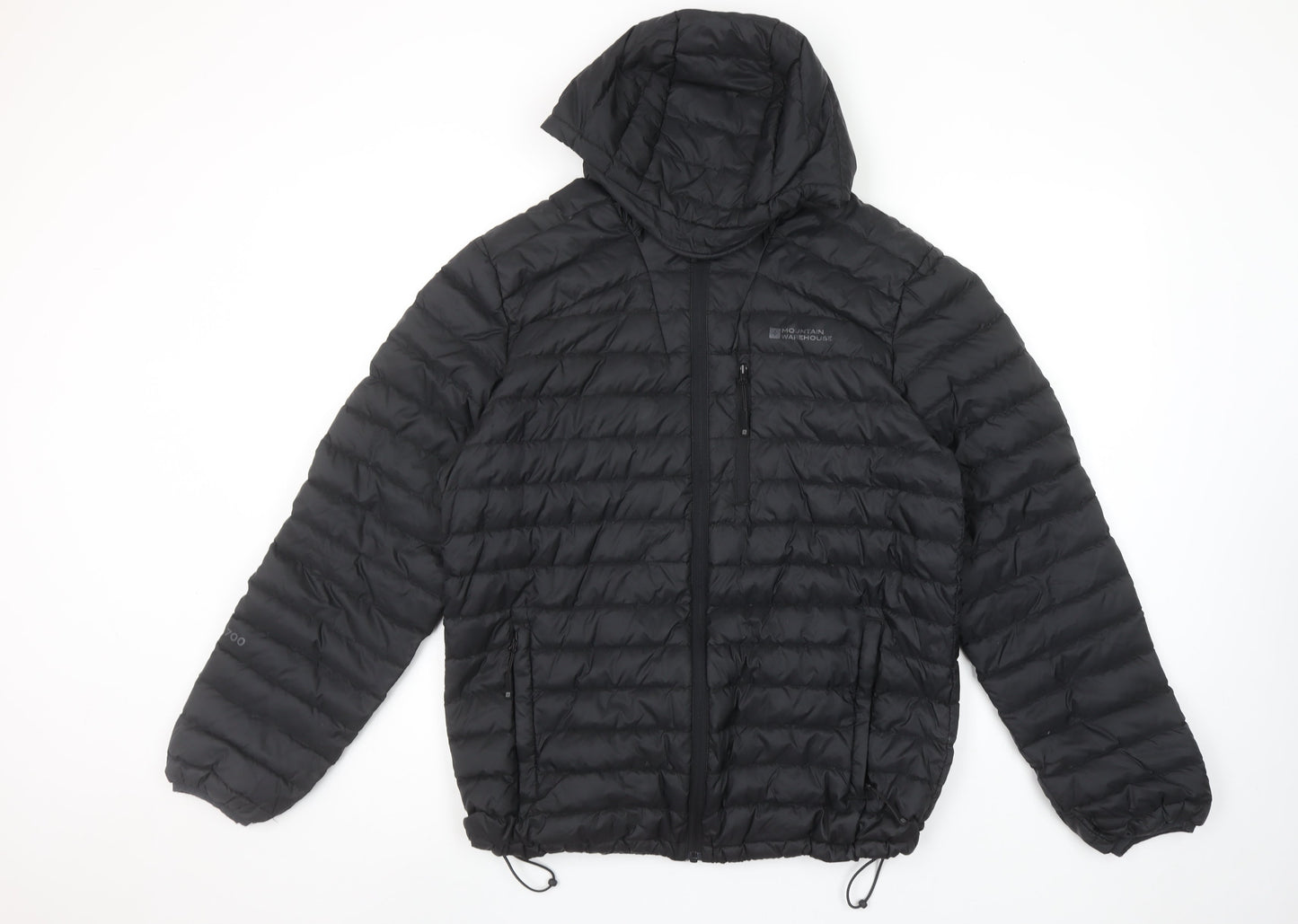 Mountain Warehouse Men's Black Down Filled Puffer Jacket Hooded M