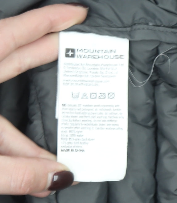 Mountain Warehouse Men's Black Down Filled Puffer Jacket Hooded M